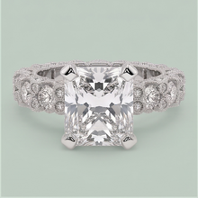 3.75 Ct Radiant & Round Genuine Natural Earth Mined Diamonds Ring Wedding Anniversary