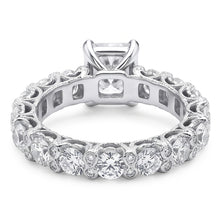 3.75 Ct Radiant & Round Genuine Natural Earth Mined Diamonds Ring Wedding Anniversary