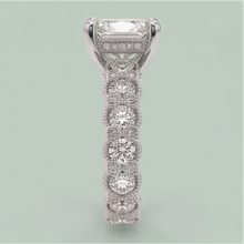 3.75 Ct Radiant & Round Genuine Natural Earth Mined Diamonds Ring Wedding Anniversary