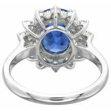 3.75 Ct. Sri Lanka Sapphire Natural Earth Mined DIAMOND ( NOT LAB GROWN )s Ring White Gold 14K