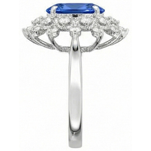 3.75 Ct. Sri Lanka Sapphire Natural Earth Mined DIAMOND ( NOT LAB GROWN )s Ring White Gold 14K