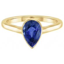 3 Carat Bezel Set Sapphire Engagement Ring