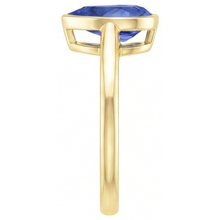 3 Carat Bezel Set Sapphire Engagement Ring