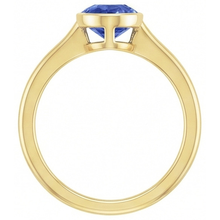 3 Carat Bezel Set Sapphire Engagement Ring