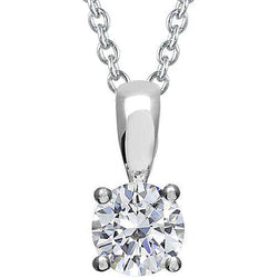 3 Carat Natural Earth Mined Diamond Pendant With Chain