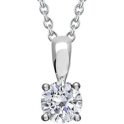 3 Carat Genuine Diamond Pendant With Chain