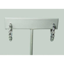 3 Carat Genuine Diamonds Huggy Hoop Earring White Gold Women Jewelry