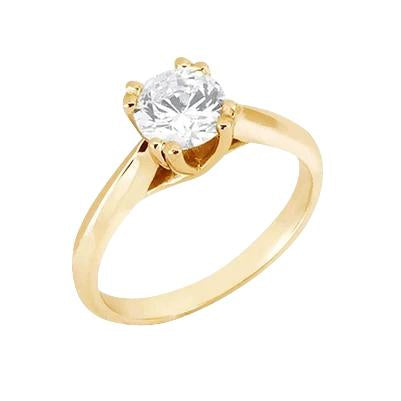 3 Carat Gorgeous Round Genuine Diamond Solitaire Ring