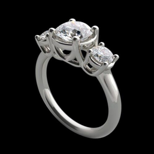 3 Carat Lucida Diamonds 3 Stone Engagement Ring