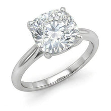 3 Carat Modern Cushion Natural Earth Mined Diamond Ring