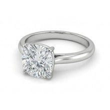 3 Carat Modern Cushion Natural Earth Mined Diamond Ring