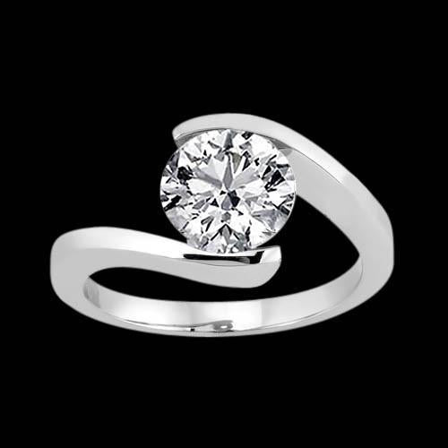 3 Carat Natural Diamond Solitaire Engagement Ring Gold White