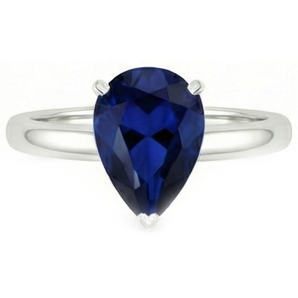 3 Carat Pear Cut Sapphire Engagement Ring