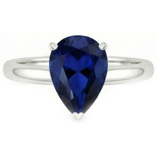 3 Carat Pear Cut Sapphire Engagement Ring