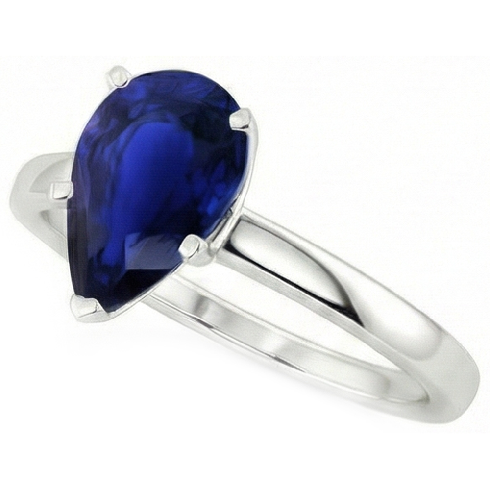 3 Carat Pear Cut Sapphire Engagement Ring