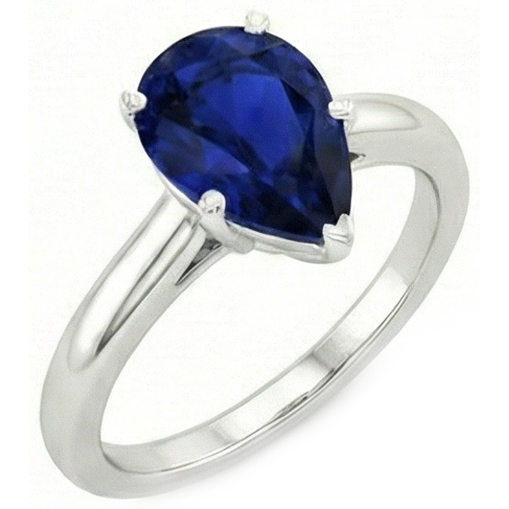 3 Carat Pear Cut Sapphire Engagement Ring