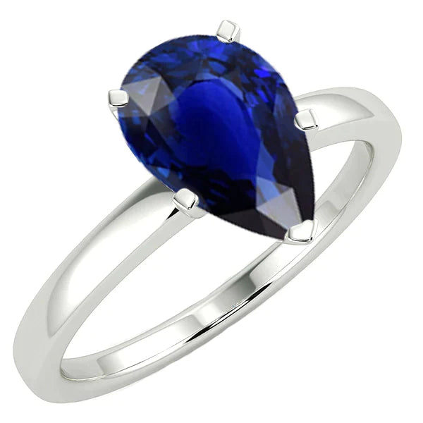 3 Carat Pear Cut Sapphire Engagement Ring