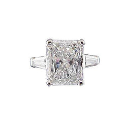 3 Carat Radiant Real Diamond Wedding Ring