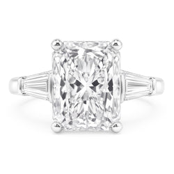 3 Carat Radiant Real Natural Earth Mined Diamond Wedding Ring