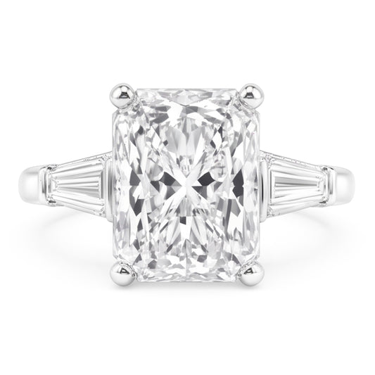 3 Carat Radiant Real Natural Earth Mined Diamond Wedding Ring
