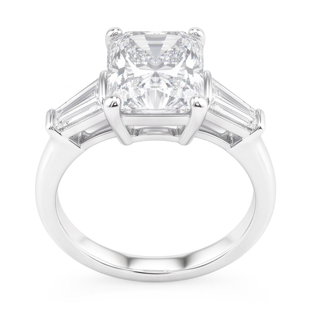 3 Carat Radiant Real Natural Earth Mined Diamond Wedding Ring