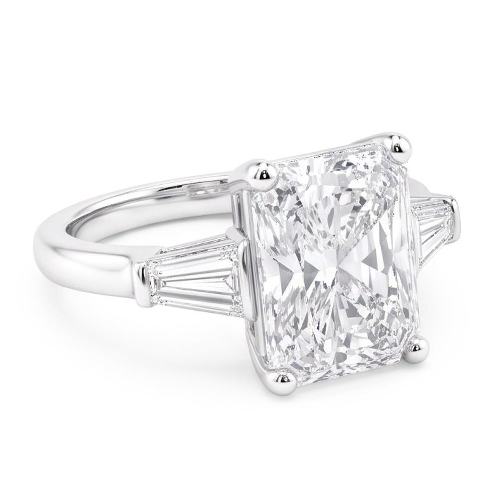 3 Carat Radiant Real Natural Earth Mined Diamond Wedding Ring