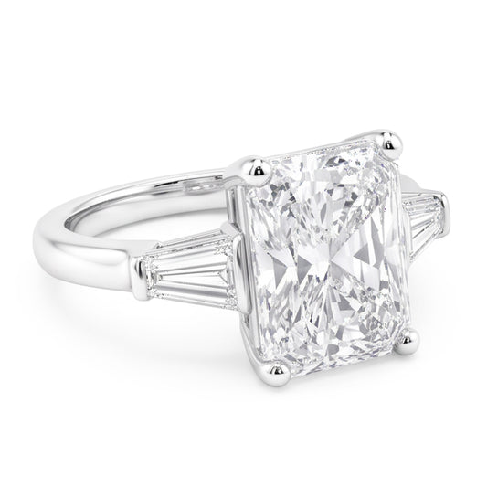 3 Carat Radiant Real Natural Earth Mined Diamond Wedding Ring