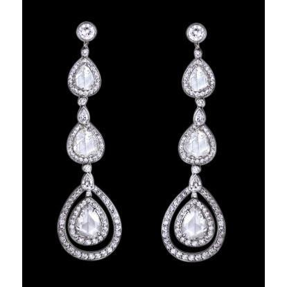 3 Carat Real Chandelier Diamond Earrings Pear Diamond Jewelry Earring