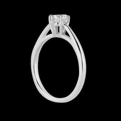  Real Diamond Solitaire Engagement Ring White Gold 14K