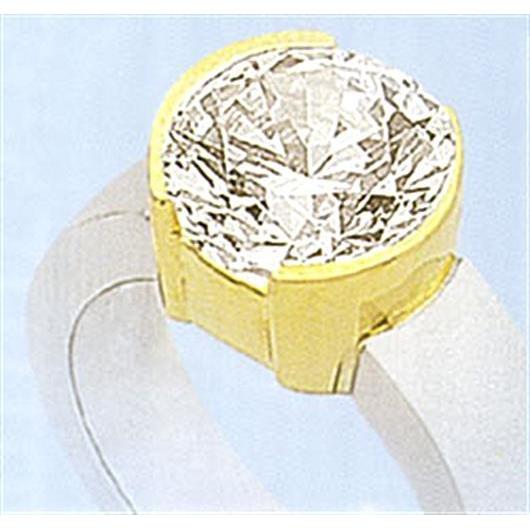 3 Carat Real Natural Earth Mined Diamond Solitaire Ring Two Tone Gold 14K