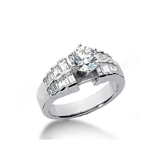 3 Carat Real Diamonds Engagement Ring White Gold