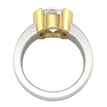 3 Carat Real Natural Earth Mined Diamond Solitaire Ring Two Tone Gold 14K