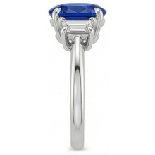 3 Carat Sapphire Three Stone Ring