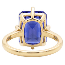 3 Carat Sapphire Yellow Gold Engagement Ring