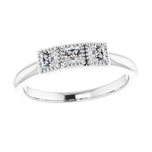 3 Carats Anniversary Ring Square Cut Genuine Old Miner Diamond Ladies Jewelry