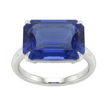 natural emerald sapphire 3ct ring side angle