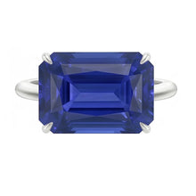 natural emerald sapphire 3ct ring close up detail