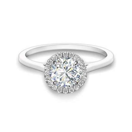 3 Carats Gorgeous Round Cut Real Diamonds Halo Ring