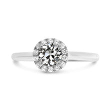 3 Carats Halo Ring Round Old Mine Cut Real Diamond 14K Gold