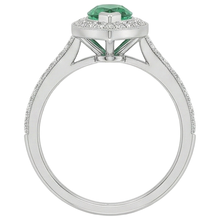 3 Carats Marquise Green Emerald And Natural Earth Mined Diamond Engagement Ring White Gold 14K
