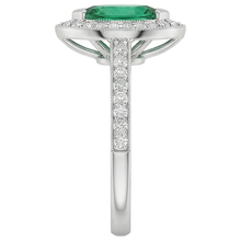 3 Carats Marquise Green Emerald And Natural Earth Mined Diamond Engagement Ring White Gold 14K