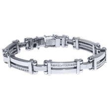 3 Carats Men Genuine Diamond Bracelet Beautiful White Gold Jewelry