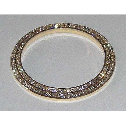 3 Carats Natural Diamond Bezel For Rolex Chopard Tudor Breitling Luxury Watch 34 mm