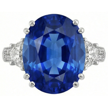 3 Carats Oval Sri Lanka Blue Sapphire Natural Earth Mined Diamonds Anniversary Ring