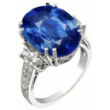 3 Carats Oval Sri Lanka Blue Sapphire Natural Earth Mined Diamonds Anniversary Ring