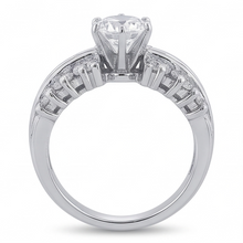 3 Carats Round Antique Style Natural Earth Mined Diamond Anniversary Ring White Gold 14k