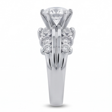 3 Carats Round Antique Style Natural Earth Mined Diamond Anniversary Ring White Gold 14k