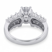 3 Carats Round Antique Style Natural Earth Mined Diamond Anniversary Ring White Gold 14k
