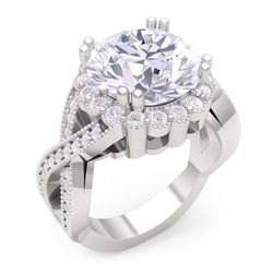 3 Carats Round Antique Style Natural Earth Mined Diamond Wedding Ring Fine Jewellery