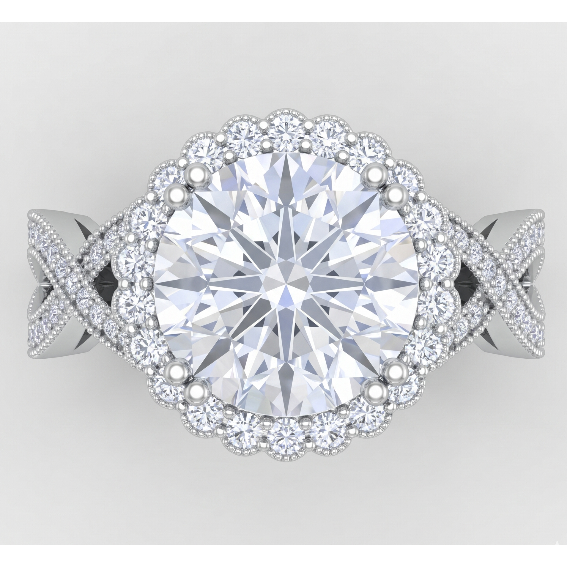 3 Carats Round Antique Style Natural Earth Mined Diamond Wedding Ring Fine Jewellery